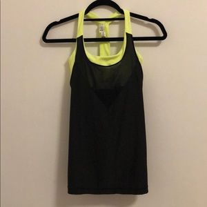 Under Armor Mesh-Detail Neon Bra Tank